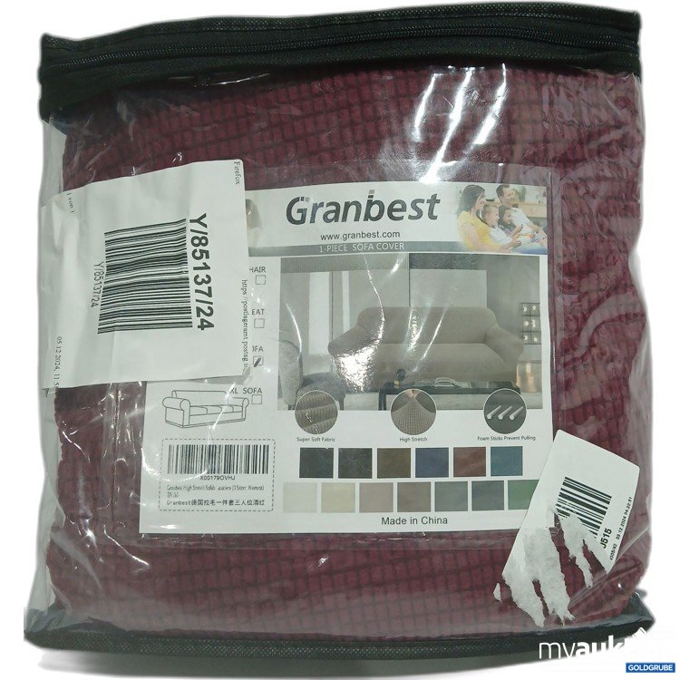 Artikel Nr. 910760 Artikel Nr. 910760: Granbest Sofa Cover 3Sizer weinrot