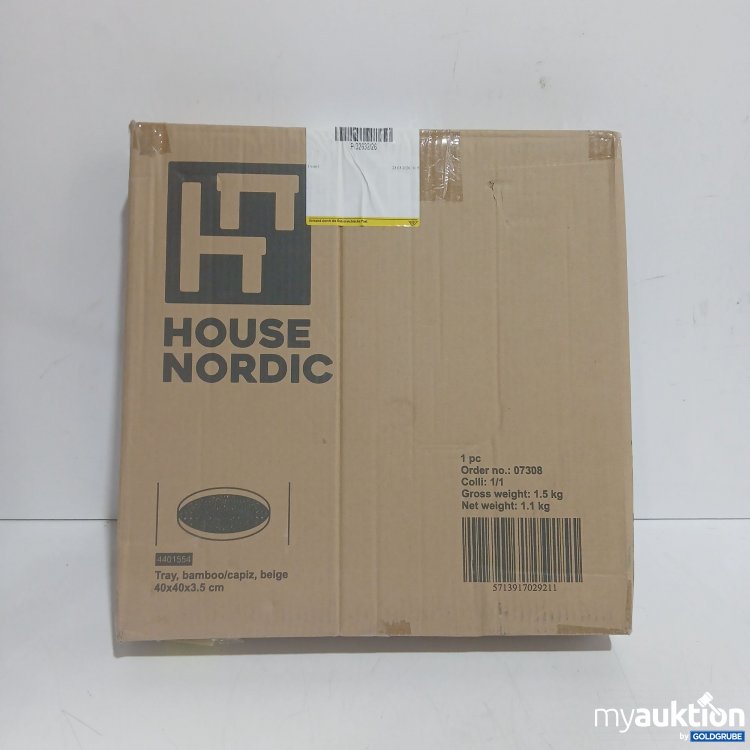 Artikel Nr. 992760 Artikel Nr. 992760: House Nordic Tray Bamboo/capiz beige 40x40x3,5cm