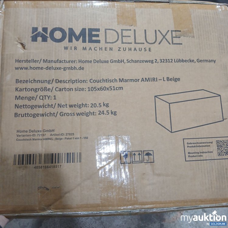 Artikel Nr. 441761: Home Deluxe Couchtisch Marmor Amiri L Beige 