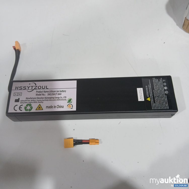 Artikel Nr. 872761 Artikel Nr. 872761: HSSYTZOUL Lithium Ion battery SND/36V/7.8Ah