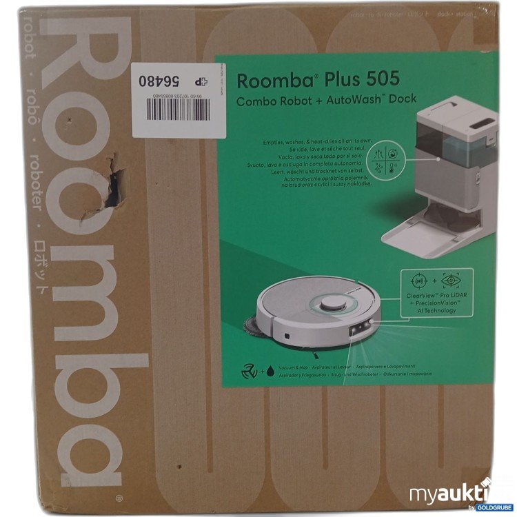 Artikel Nr. 921761: iRobot Roomba Plus 505 Combo Roboterstaubsauger + Autowash Dock Art.No. N185240 Modell RCF-Y1