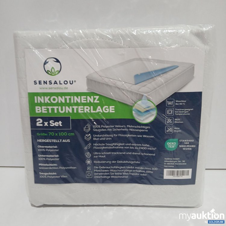 Artikel Nr. 360762 Artikel Nr. 360762: Sensalu Inkontinenz Bettunterlage 2xSet 70x100cm