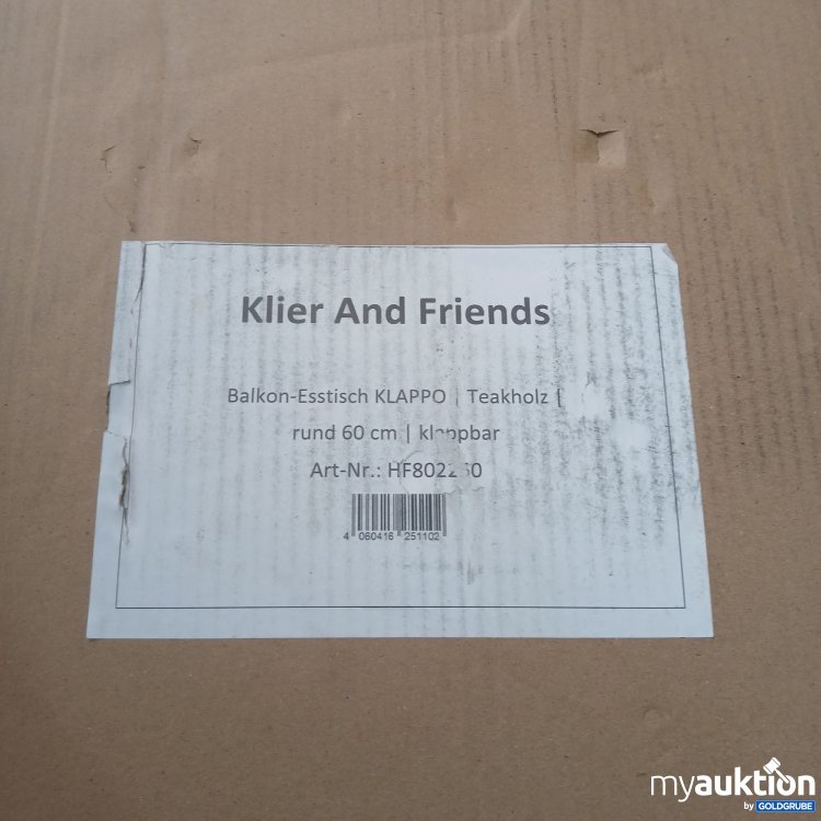 Artikel Nr. 447762 Artikel Nr. 447762: Klier and Friends Balkon-Esstisch Klappo rund 60cm HF802250