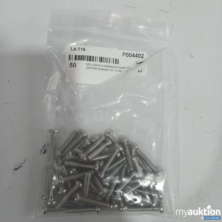 Artikel Nr. 867762 Artikel Nr. 867762: M5x25mm Linsenkopfschrauben TX DIN7985 A2 50Stk