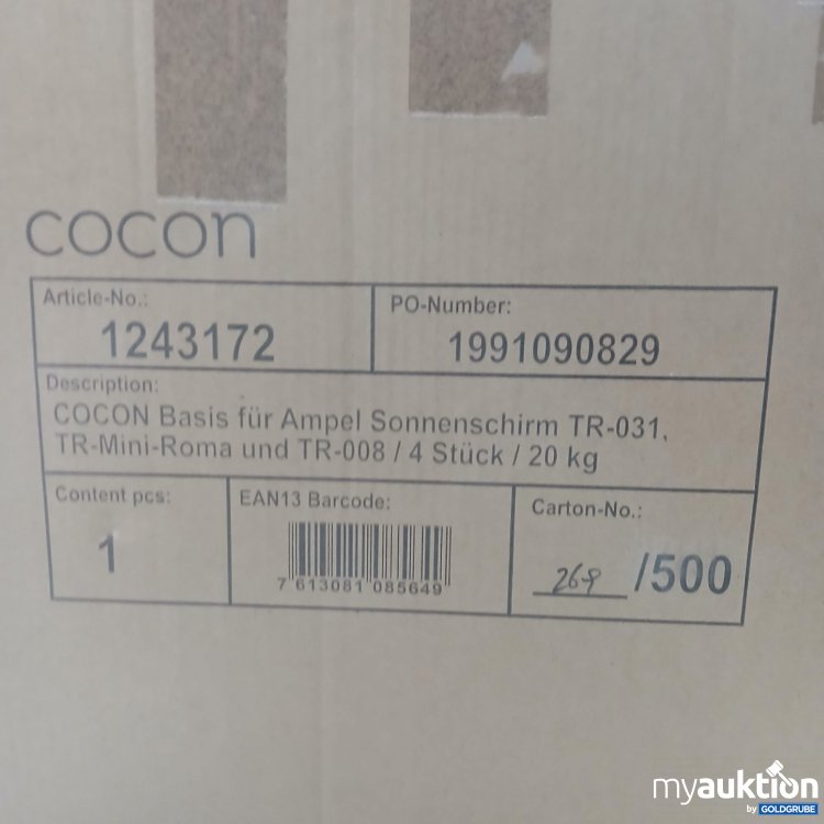 Artikel Nr. 904762: Cocon Basis für Ampel Sonnenschirm TR-031, TR-Mini-Roma & TR-008