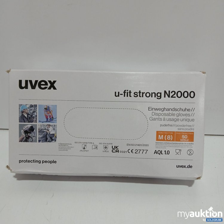 Artikel Nr. 954762 Artikel Nr. 954762: 50 Stück Uvex Einweghandschuhe u- fit strong N2000 Grösse M