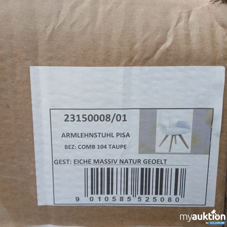 Artikel Nr. 984762: Linea Natura Armlehnstuhl Pisa Farbe Taupe 60x65x57cm