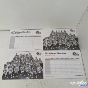 Auktion SK Sturm Kalender Karten mit Mannschafts Foto