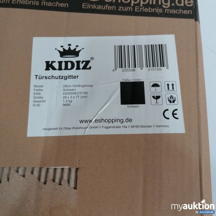 Artikel Nr. 437764: Kidiz Türschutzgitter schwarz 29x3x77 cm