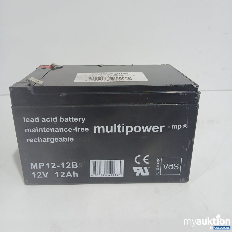 Artikel Nr. 833764 Artikel Nr. 833764: Lead acid Battery maintenance-free rechargeable MP12-12B 12V 12Ah