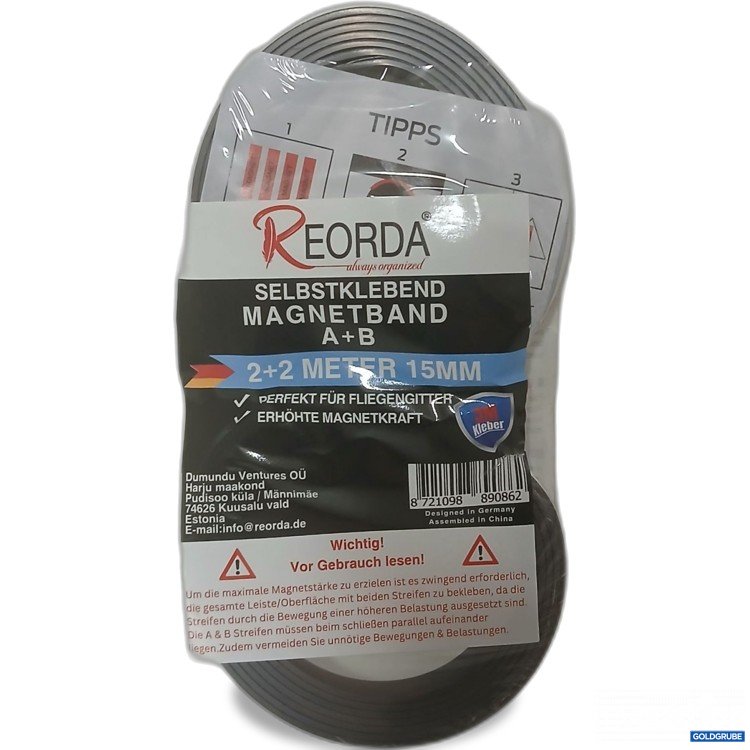 Artikel Nr. 917764 Artikel Nr. 917764: Reorda Selbstklebend Magnetband 2x 2m x15mm