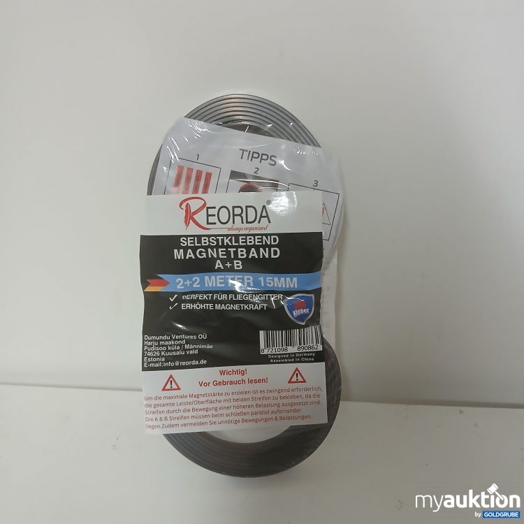 Artikel Nr. 917764 Artikel Nr. 917764: Reorda Selbstklebend Magnetband 2x 2m x15mm