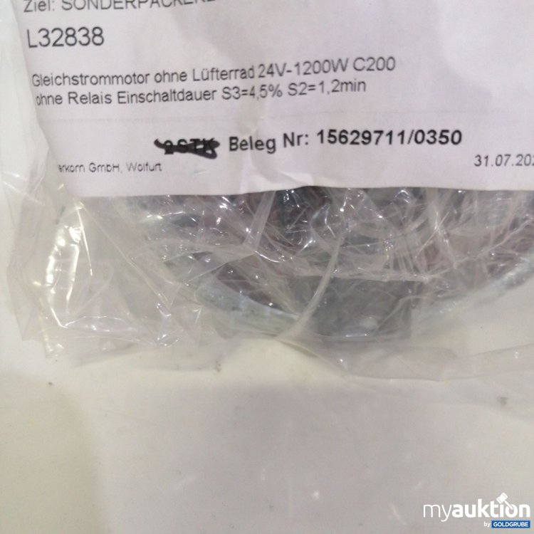 Artikel Nr. 380765 Artikel Nr. 380765: Rexroth Gleichstrommotorbohne Lüfterrad 24V-1200W C200ohne Relais Einschatdauer