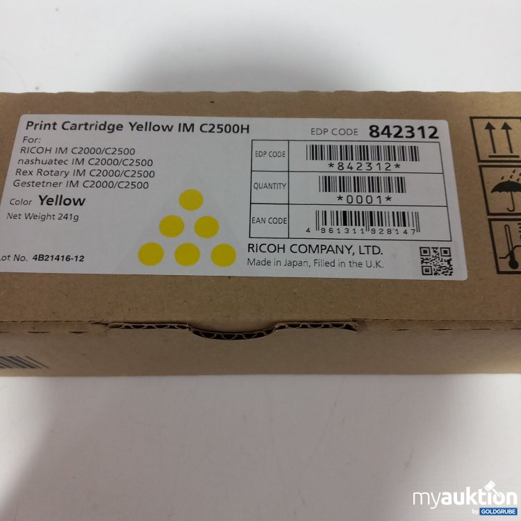 Artikel Nr. 818765 Artikel Nr. 818765: Ricoh Print Catridge Yellow IM C2500H