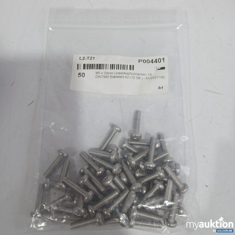Artikel Nr. 867765 Artikel Nr. 867765: M5x20mm Linsenkopfschrauben TX DIN7985 A2 ca.50Stk