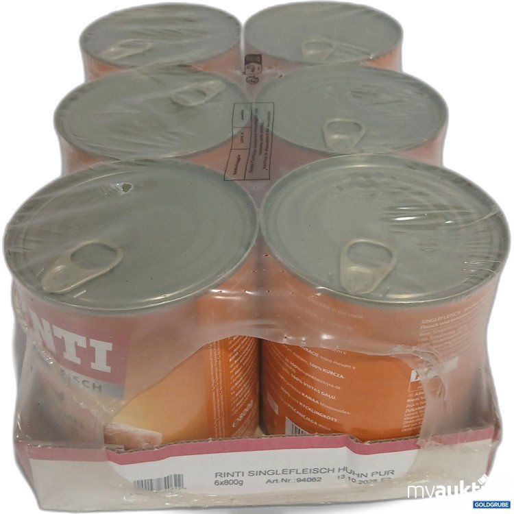 Artikel Nr. 893765: Rinti Singlefleisch Huhn Pur 6x800g 