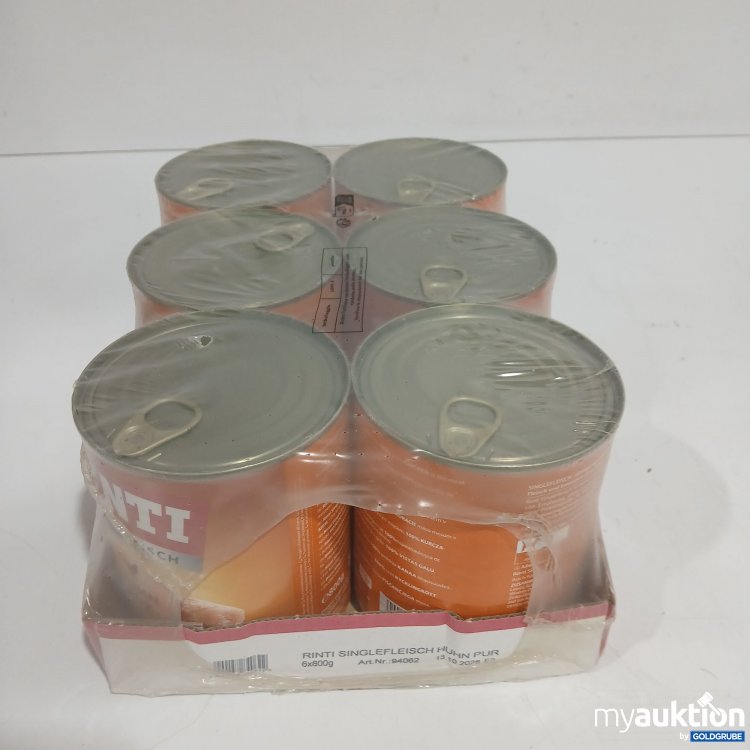 Artikel Nr. 893765: Rinti Singlefleisch Huhn Pur 6x800g 