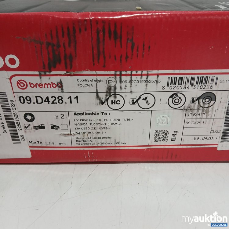 Artikel Nr. 461766 Artikel Nr. 461766: Brembo Bremsscheiben 09.D428.11 2x