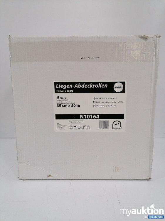 Artikel Nr. 832766 Artikel Nr. 832766: Liegen Abdeckrollen weiß 2 lagig, 9 Stk. x39cm x 5m