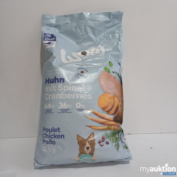 Artikel Nr. 854766: Wow Hundefutter Adult Huhn mit Spinat+Cranberries 12kg 