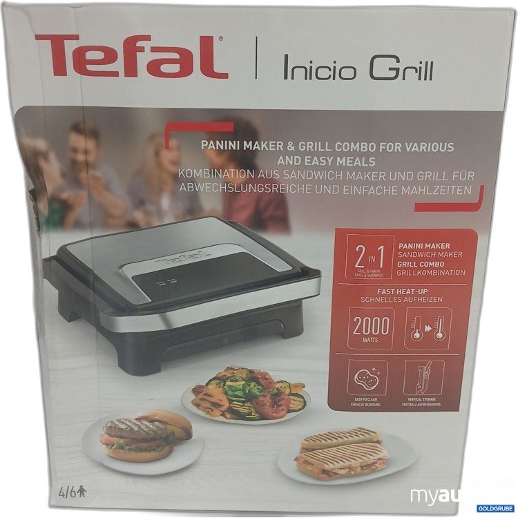 Artikel Nr. 986766 Artikel Nr. 986766: Tefal Inicio Grill Panini Maker & Grill Combo for Various and Easy meals