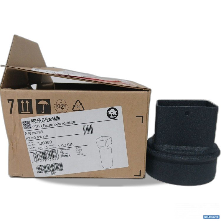 Artikel Nr. 523767 Artikel Nr. 523767: Prefa Q-Rohr Muffe P10 Anthrazit 230980