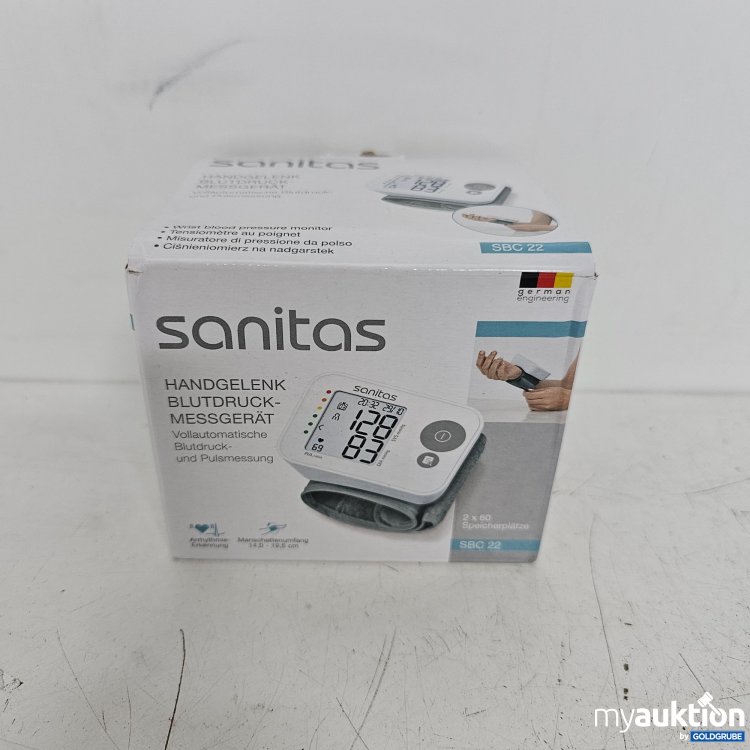 Artikel Nr. 398768 Artikel Nr. 398768: Sanitas Handgelenk Blutdruck-Messgerät SBC22