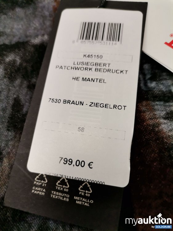 Artikel Nr. 838768 Artikel Nr. 838768: Luis Trenker lusiegebert patchwork Mantel