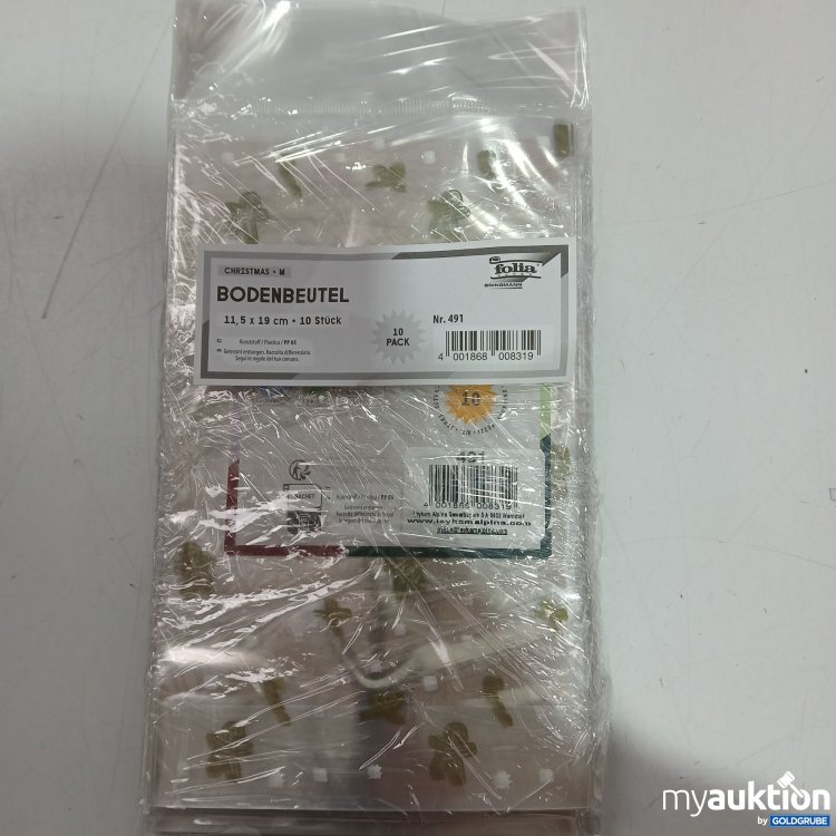 Artikel Nr. 954769: 10 x Folia Bodenbeutel Christmas 11,5x19cm 10 Stück Nr. 491