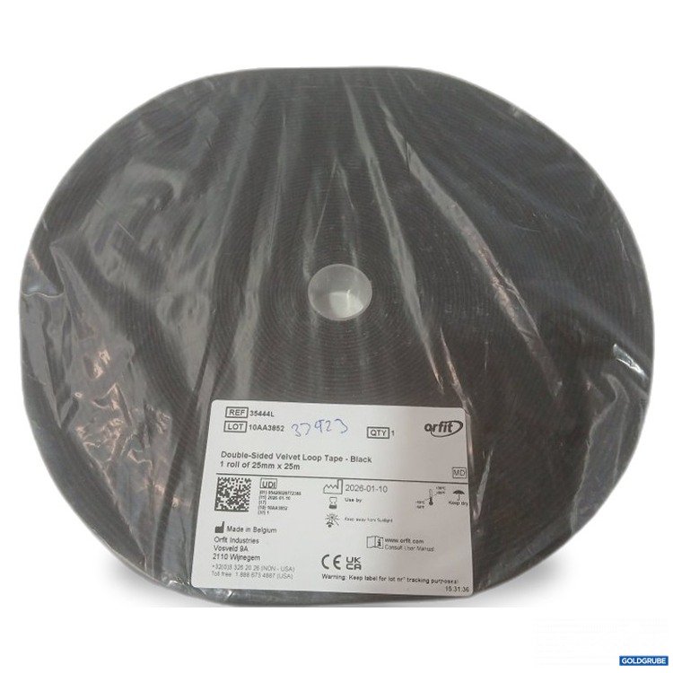 Artikel Nr. 471770 Artikel Nr. 471770: Orfit Double-Sided Velvet Loop Tape 25 mm x m Schwarz