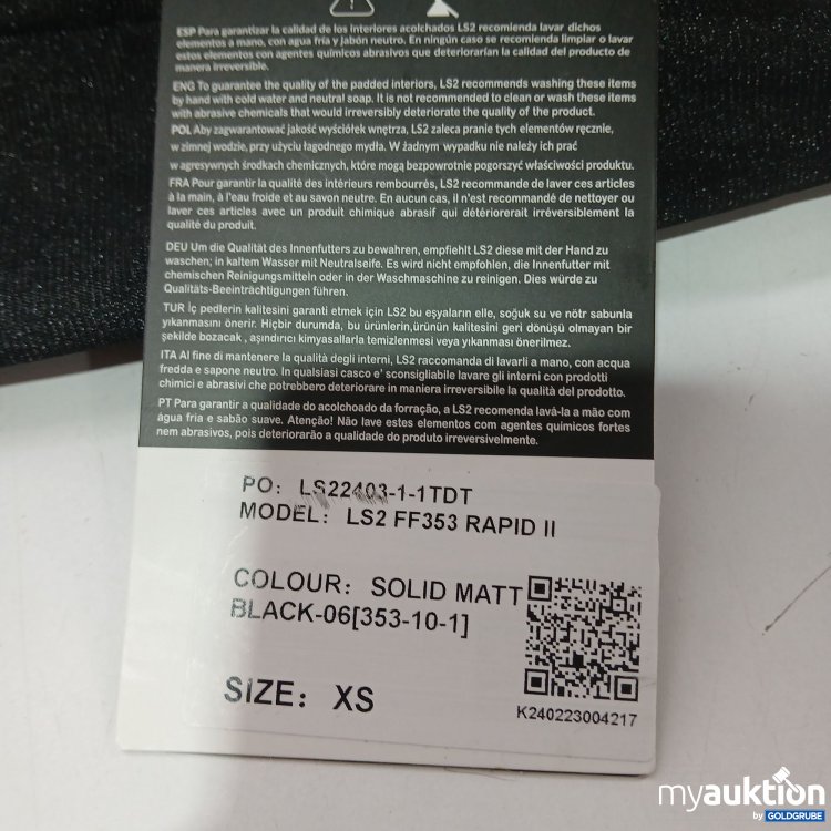 Artikel Nr. 518770 Artikel Nr. 518770: LSZ Motorradhelm Rapid II Model LS2FF353 Rapid II