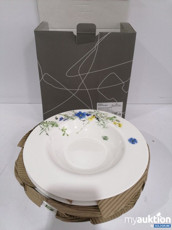 Artikel Nr. 832770: Rosenthal Brillance Fleurs the Alpes Suppenteller 23cm Fahne, 6Stk.,