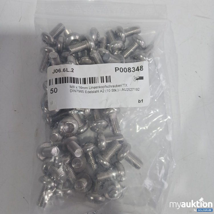 Artikel Nr. 867770 Artikel Nr. 867770: M8x16mm Linsenkopfschrauben TX DIN7985 A2 50Stk