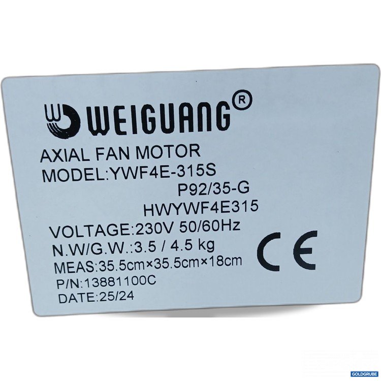 Artikel Nr. 883770: Weiguang Axial Fan Motor YWF4E 315S 