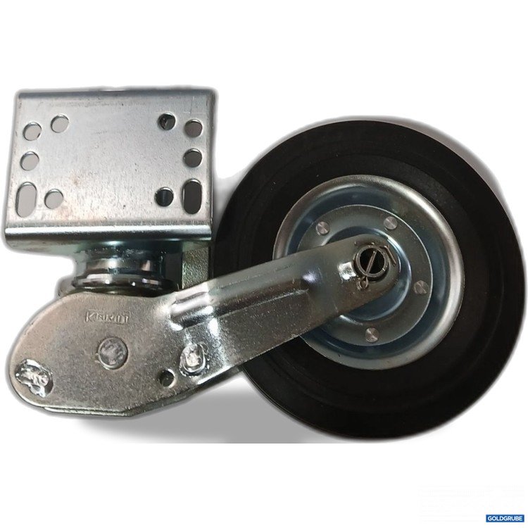 Artikel Nr. 958770: Kratt automatisches Stützrad mit Metallfelge und Vollgummirad 200×60mm