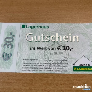 Artikel Nr. 681770: Lagerhaus Gutschein 30€