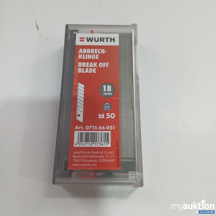 Artikel Nr. 438771: Würth Abbrechklinge 071566051 18mm 50 Stück 
