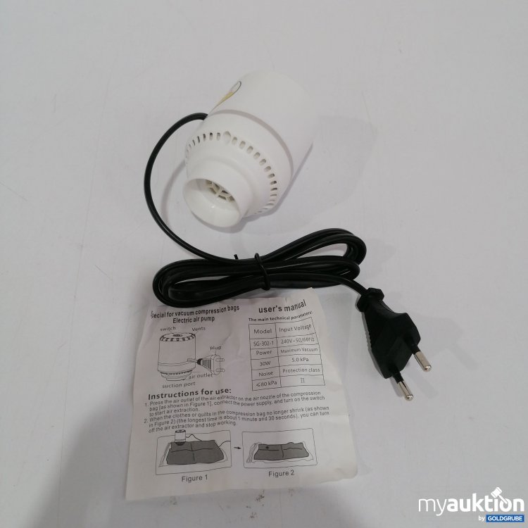 Artikel Nr. 840771 Artikel Nr. 840771: Electric Air Pump for Vacuum Compression Bags