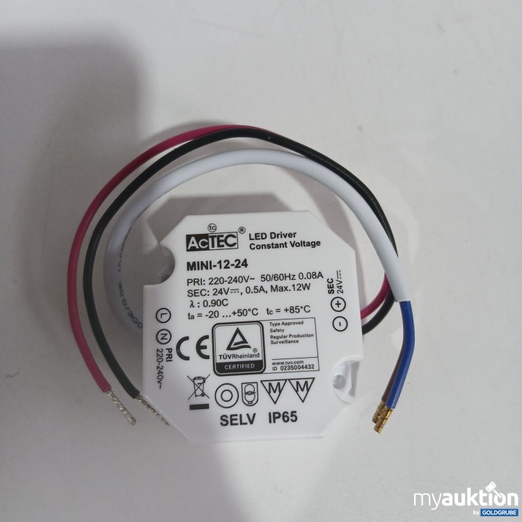 Artikel Nr. 827772 Artikel Nr. 827772: Actec LED Driver Constant Voltage Mini-12-24
