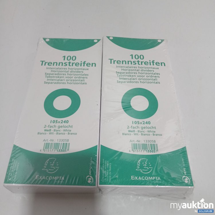 Artikel Nr. 839772 Artikel Nr. 839772: Exacompta 100 Trennstreifen 2er Pack 105x240
