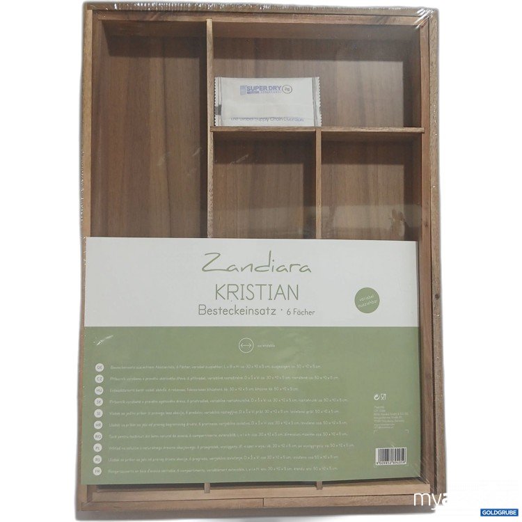 Artikel Nr. 972772: Zandiara Kristian Besteckeinsatz 6Fächer LxBxH ca. 30x42x5cm ausgezogen ca. 50x42x5cm y