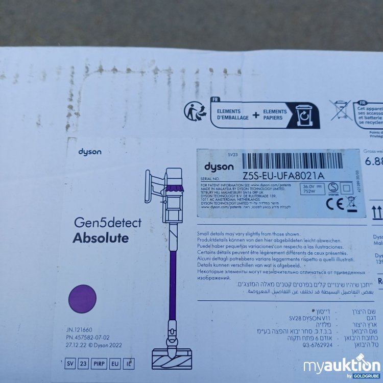 Artikel Nr. 960773: Dyson gen5detect absolute 