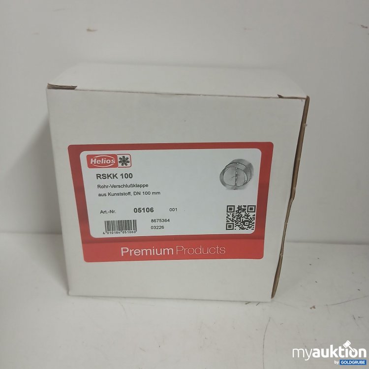 Artikel Nr. 875774: Helios ESKK 100 Rohr-Verschlußklappe aus Kunststoff DN 100mm 05106
