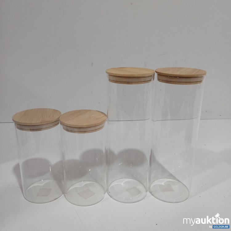 Artikel Nr. 972774: Zandiara Glas Vorratsbehälter 4Stk 2x ca. 20cm 2x ca.30cm 