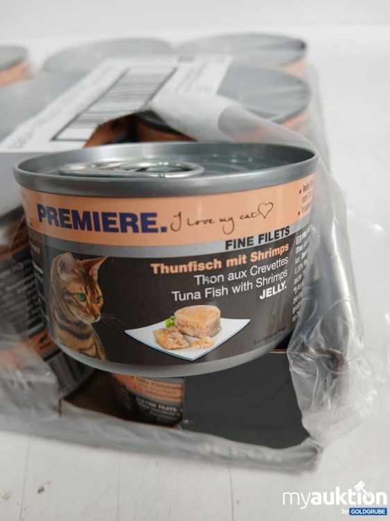Artikel Nr. 990774: PREMIERE Fine Filets Thunfisch mit Shrimps in Gelee 24x je 100g