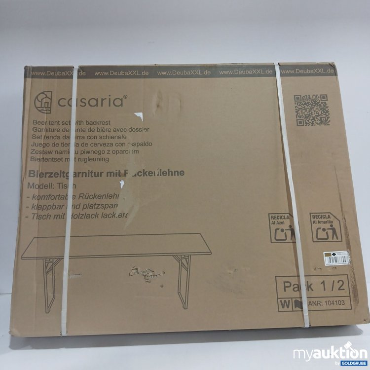 Artikel Nr. 441775: Deuba XXL Bierzeltgarnitur mit Rückenlehne Tisch 104103 