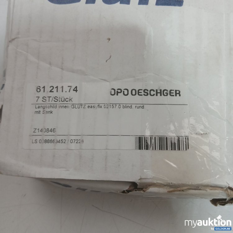 Artikel Nr. 461775: Glutz Langschildrinnen easyfix 52157.0 blind rund mut senk 7x