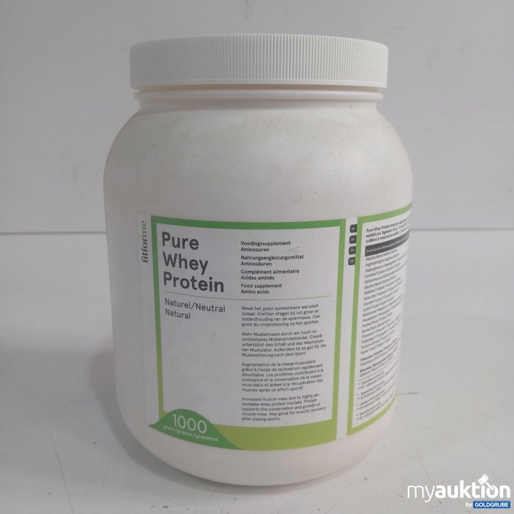 Artikel Nr. 941776 Artikel Nr. 941776: fitforme Pure Whey Protein Natural 1000g