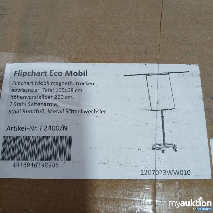 Artikel Nr. 950776: Flipchart Eco Mobil Tafel 105×68cm Höhenverstellbar 220cm 