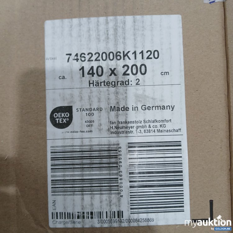 Artikel Nr. 523777: Matratze 140x200 H2  74622006K1120  Fan Frankenstolz